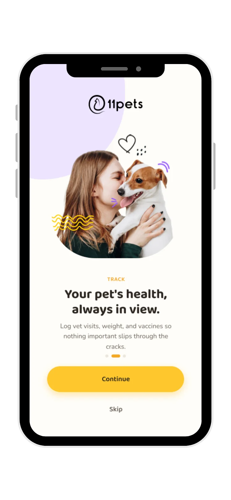 11Pets screen 1 — onboarding