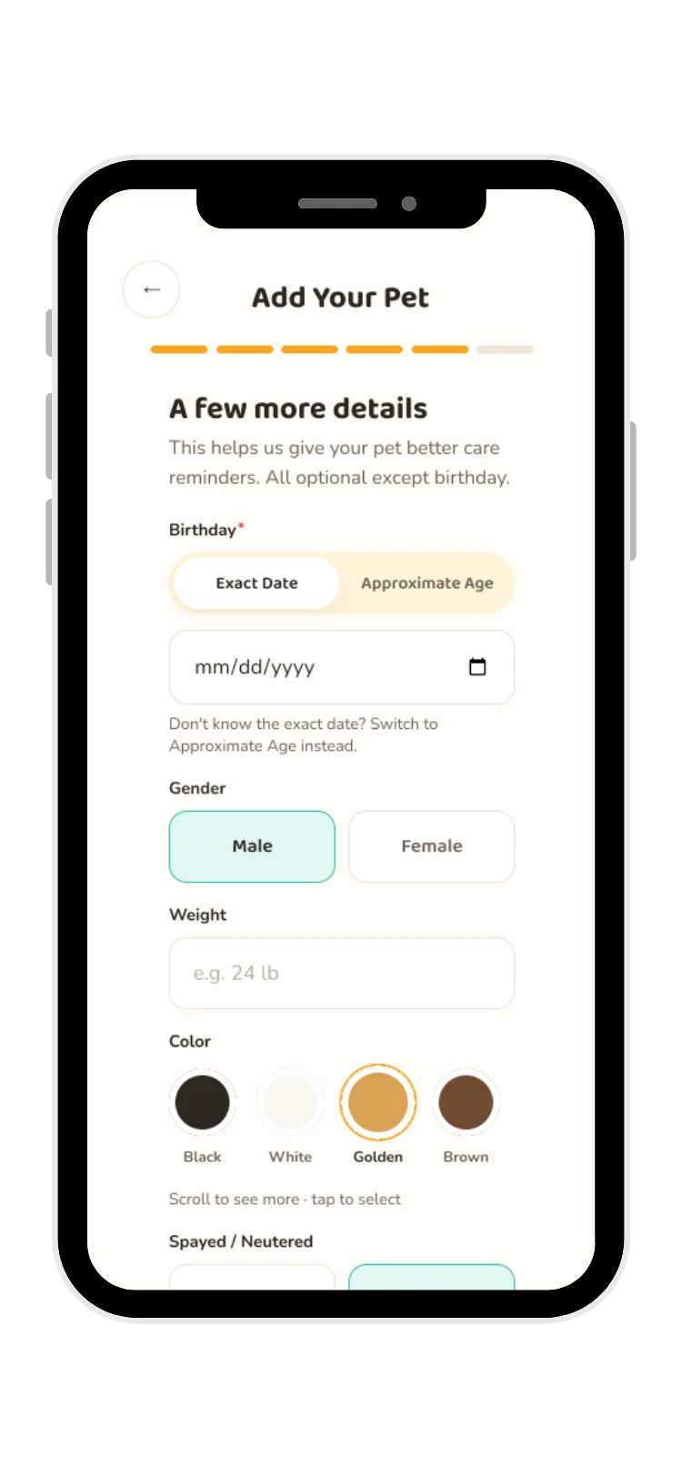 11Pets screen 6 — care tasks