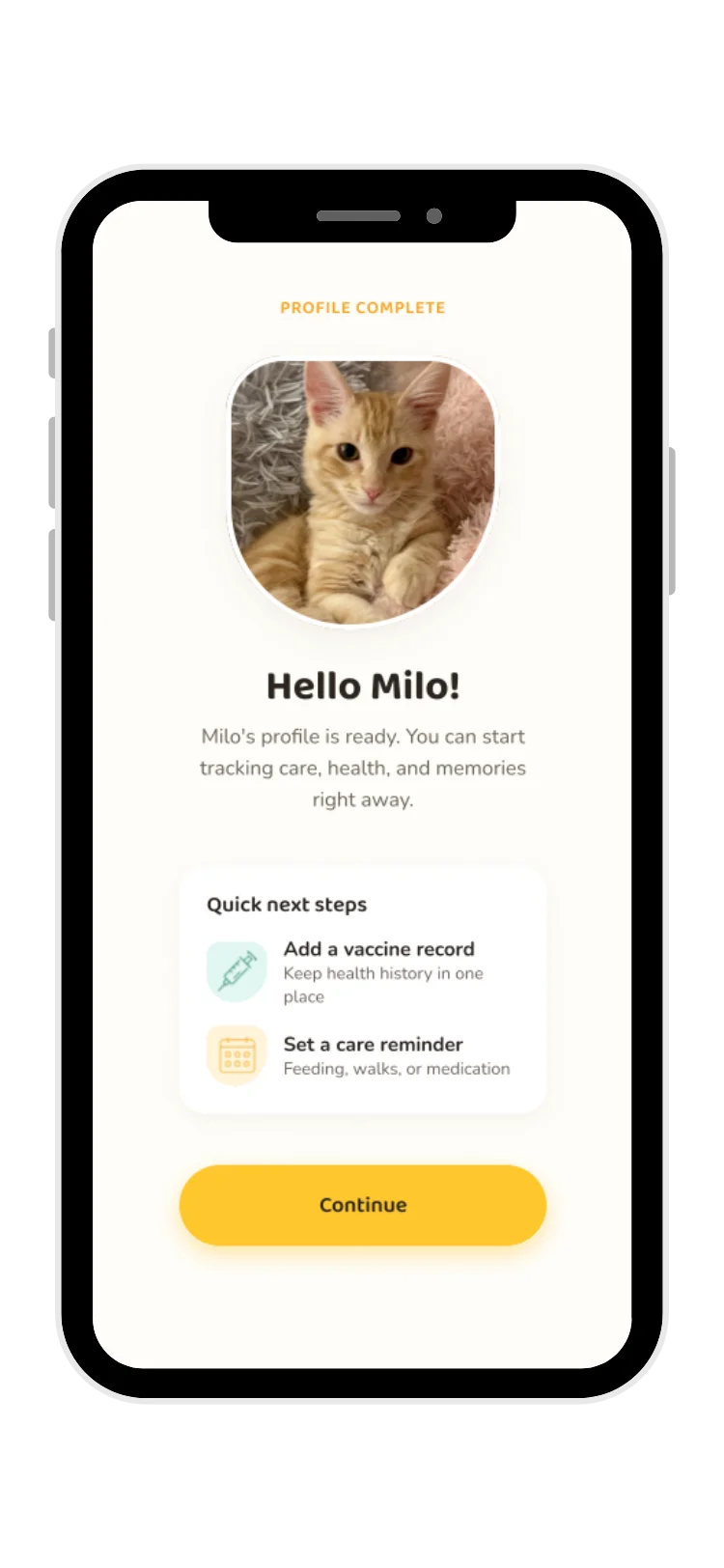 11Pets screen 7 — pet addition successful